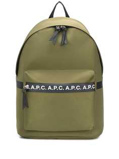 A.P.C. logo tape backpack