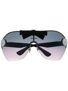 Miu Miu Eyewear солнцезащитные очки с кристаллами