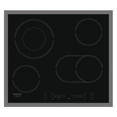 Варочная панель HOTPOINT-ARISTON HR 616 X, электрическая, независимая, черный