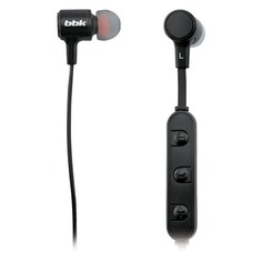 Наушники с микрофоном BBK BT03, Bluetooth, вкладыши, черный