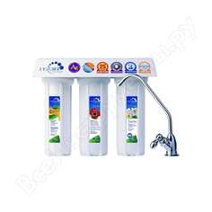 Проточный фильтр для воды под мойку гейзер 3 ивж люкс, кран 6 11019