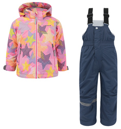 Комплект куртка/полукомбинезон IcePeak Звезды, цвет: малиновый