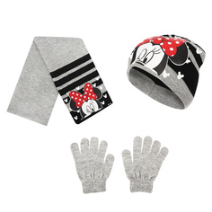 Комплект перчатки/шапка/шарф Sun City Минни Маус, цвет: серый