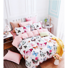 Постельный комплект Sofi de marko полуторный 160х220 подростковый бабочки