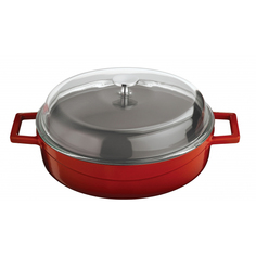 Кастрюля Lava Trendy Red стеклянная крышка 2,4 л