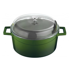 Кастрюля Lava Green стеклянная крышка 6,7 л