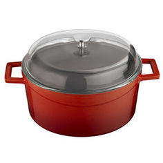 Кастрюля Lava Red стеклянная крышка 2,6 л