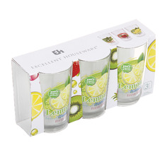 Набор стаканов 3шт 225мл Koopman tableware strawberry