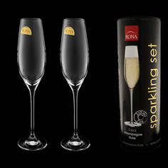 Набор бокалов д/шампани set2x210мл белый Rona a.s. 6272/0/210 TUBUSW