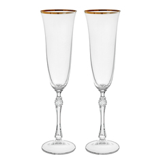 Набор фужеров для шампанского Crystalite bohemia парус/свадьба/190мл/2шт