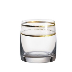 Набор стаканов для виски Crystal Bohemia ideal золото 290мл 6шт