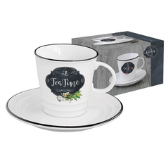 Чашка с блюдцем 0,3л кухня в стиле ретро Easy life El-r1601/kibt