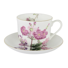 Чашка с блюдцем 0.45л роз.цветы лаура Annalafarg