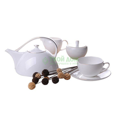 Чайный сервиз Топ арт студио Виктория 15 предметов, белый (LD1363-TA)