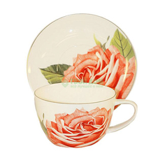 Чашка с блюдцем Bristol "Оранжевая роза" чашка с блюдцем (BS14082A-CNS043-AL)