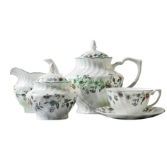 Набор посуды Топ арт студио Шарман Чайный сервиз 15 предметов, белый, зеленый (LD1381-TA)