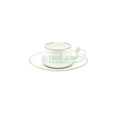 Чашка с блюдцем золотой кант Ифз (8116744001)