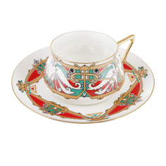 Чашка с блюдцем билибина сказочные птицы Ифз