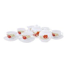 Сервиз чайный на 6 персон , 14 предметов "альпийские цветы" 71772 Дулево
