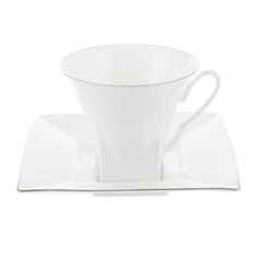 Чашка с блюдцем петрополь золотая лента Ифз