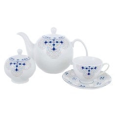 Сервиз чайный 14 предметов Macbeth bone porcelain адиантум