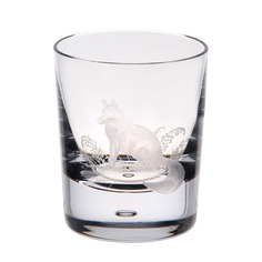 Стакан для виски Dartington crystal engraved лиса 300мл
