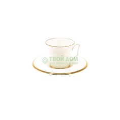 Чашка с блюдцем Юлия золотая лента Ифз (8117853001)