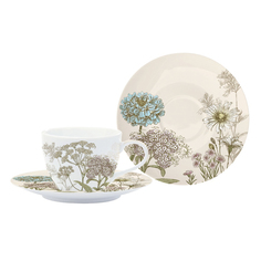 Чашка с блюдцем 0.24л ботаника бежевая Easy life El-r0939/botb