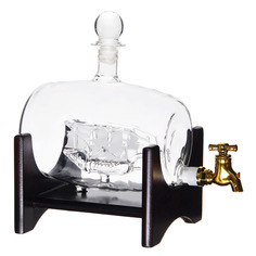 Декантер-бочонок Everblooming 1 л с кораблем внутри