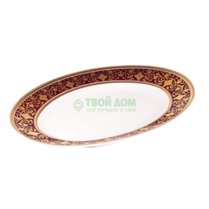 Блюдо Tunissie Porcelaine Mimosa 23,5 х 16 см красный