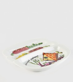 Блюдо для сосисок LarangE Веселый завтрак с рыбкой 20,5 х 19 см