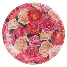 Тарелка картон ламиниров розовый букет Bulgaree Green