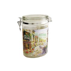Банка для сыпучих продуктов Sinoglass Итальянская улица 22 см