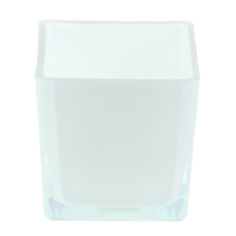 Ваза белая Hakbijl glass cubic 14 см