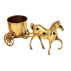 Фигурка Stilars лошадь с тележкой античная латунь 0546A