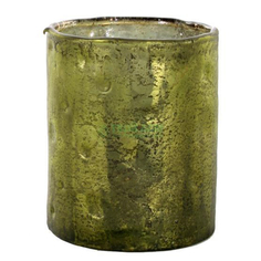 SHISHI Ваза-цилиндр серебристо-зеленая 13 см