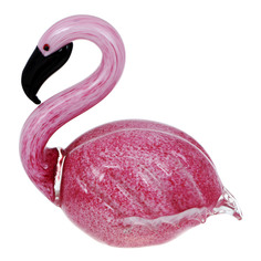 Фигурка Art glass розовый фламинго 22х22см