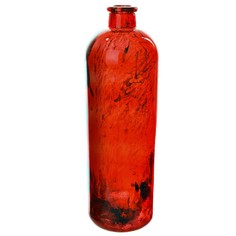 Ваза bottle antique 33см красная Hackbijl glass 41464