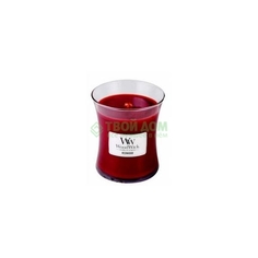 Свеча WoodWick Красное дерево 9x11см средняя (92138)