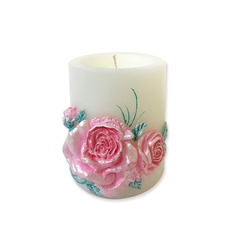 Свеча Свечной Двор Розовые розы 10 см