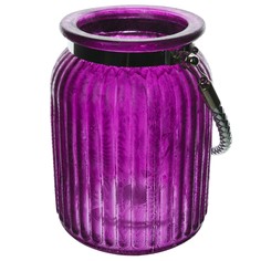 Фонарь hurricane 15см фиолетовый Hackbijl glass 44818