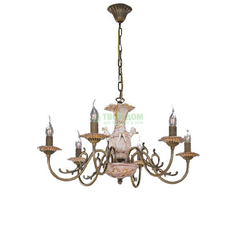 Люстра подвесная La Lampada Lam L 1202/8 Bronz Craquelet
