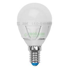 Лампочка Uniel LED-G45-6W/NW/E14/FR/DIM