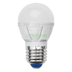 Лампочка Uniel LED-G45-6W/NW/E27/FR/DIM