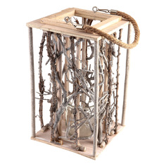 Фонарь д21см 36см белый антик Edelman