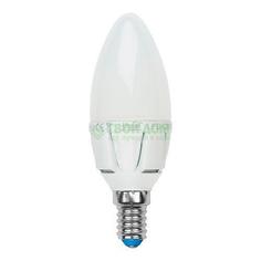 Лампочка Uniel LED-C37-6W/WW/E14/FR ALM