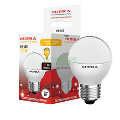 Лампочка Supra SL-LED-PR-G45-6W/3000/E27