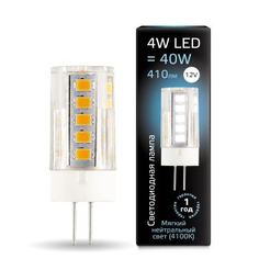 Лампа Gauss LED G4 12V 4W 410lm4100K керамика 1/10/200