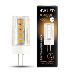 Лампа Gauss LED G4 12V 4W 400lm 2700K керамика 1/10/200