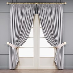 Шторы Togas Орландо серые 240х275 см/Подхваты 2 шт. 4 предмета.